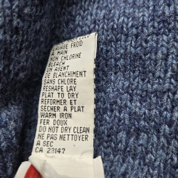 Vintage 1990s Y2K Talbots Kids snowman winter holiday cardigan knit sweater - Picture 9 of 9